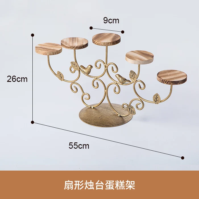 wood color Деревянные подставки для торта, десертный поднос, хлебопекарный магазин, демонстрационные тарелки, свадебные, домашние, вечерние, украшение стола, металлическая подставка для кексов - Цвет: wood color