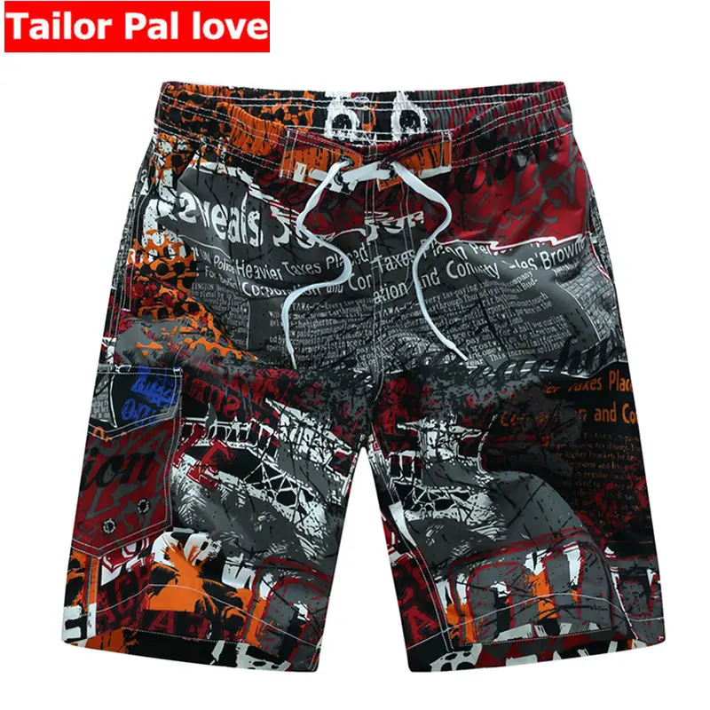 Цветные пляжные шорты с принтом мужские купальные для серфинга свободные летние