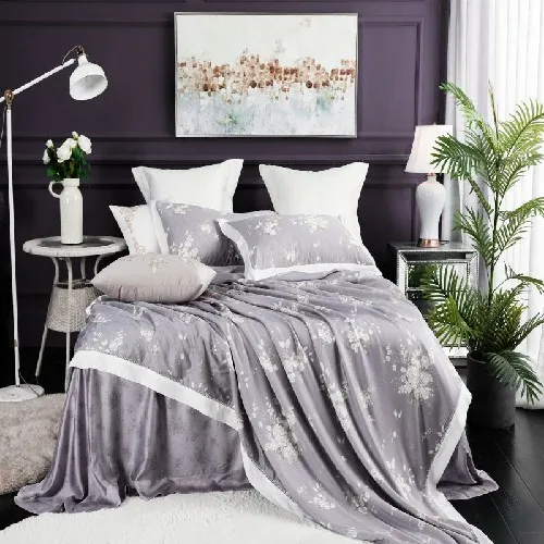 bedding set 2 Роскошный серый, зеленый, красный, 600TC, комплект постельного белья из Тенсел и шелка, Королевский размер, комплект постельного белья, пододеяльник, простыня/постельное белье, наволочки, ropa de cama - Цвет: bedding set 2