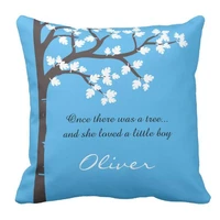 blue the giving tree throw pillow case novelty blue personalised boy kid gifts custom name cushion cover for boys birthday gifts