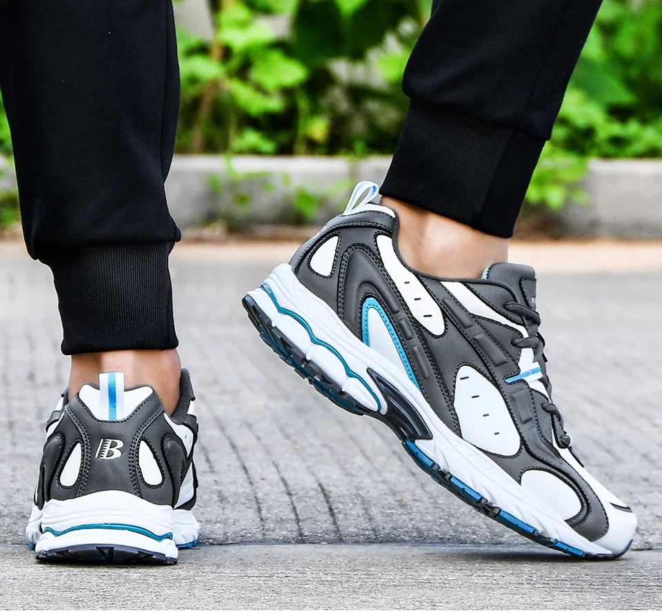 BONA New Style Sports Shoes Men Sneakers Lace-Up Cow Split Breathable Walking Shoes Outdoor Running Shoes Man Jogging Shoes