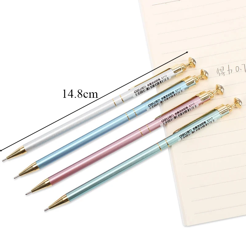 Cute Kawaii Crystal Mechanical Pencil Press Automatic For Writing Kids Gift Stationery Chancery Material WJ-B P7 | Канцтовары для
