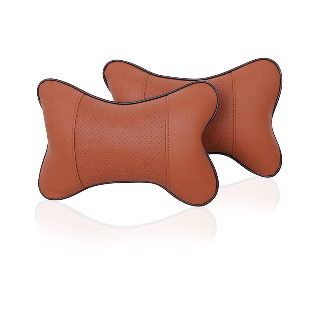 Подушка для автомобильного подголовника из ПУ кожи 1 шт. черная серая бежевая