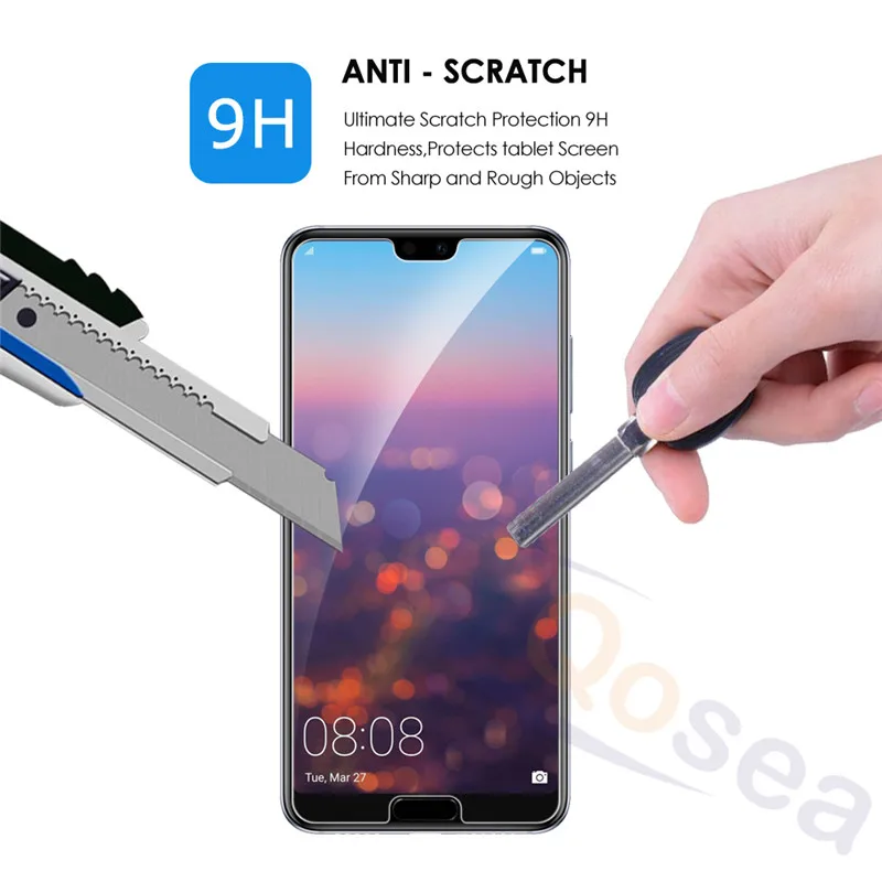 Qosea для huawei P20 Pro защита экрана ультратонкий прозрачный 9 H 2.5D Взрывозащищенная
