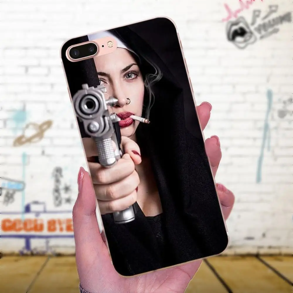 ТПУ дизайн телефон сестра Нун сексуальная девушка высококлассные для Galaxy A3 A5 A7 On5