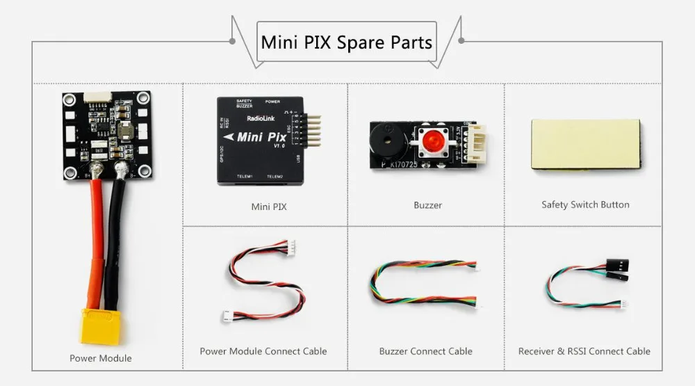 Radiolink Mini PIX и Mini M8N gps контроль полета Вибрация Демпфирование программным обеспечением Attitude удержание для RC Racer Дрон Квадрокоптер