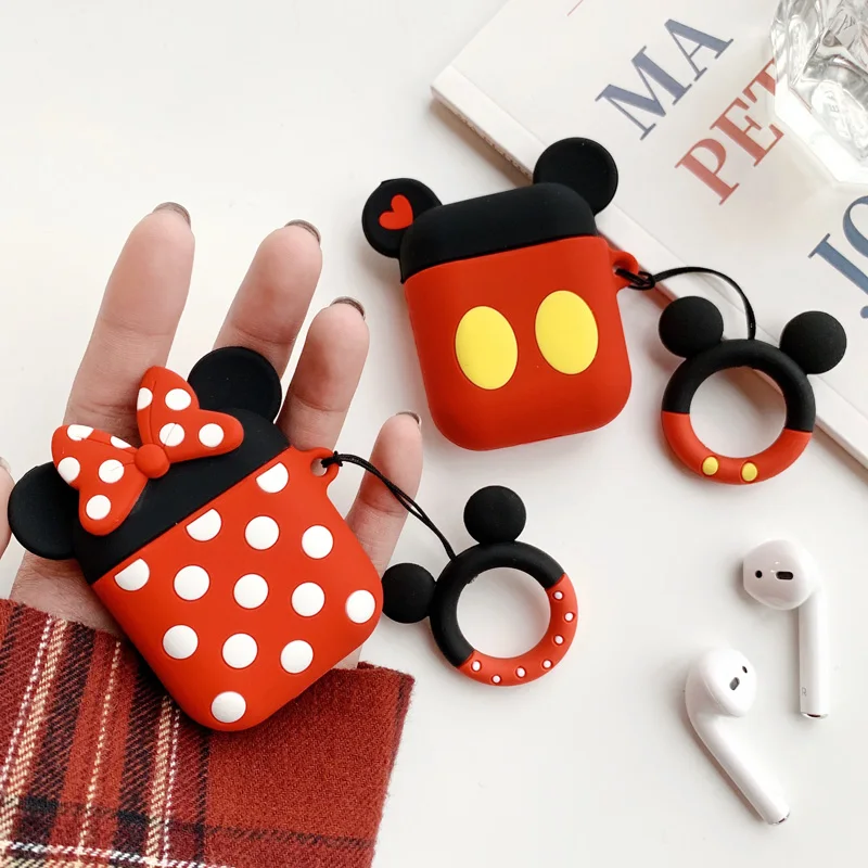 Милая Гирлянда для мобильного телефона с Минни Микки гарнитура airpods Мягкая