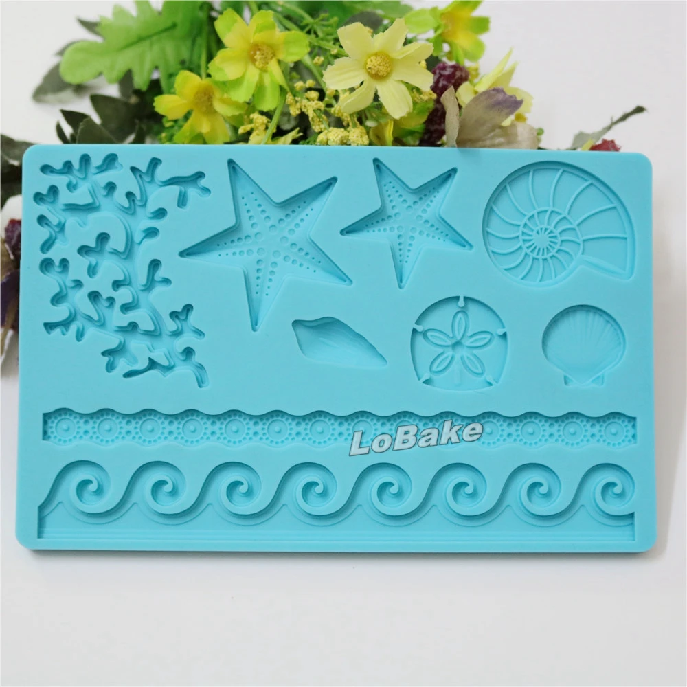 Цветы листья и звезды дизайн силиконовые помадные торты формочки для штамповки