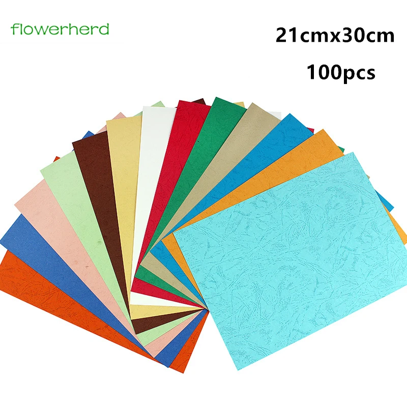 100 шт. 150gsm A4 Красочные крафт бумаги Бумага с рисунками крестов и линий DIY