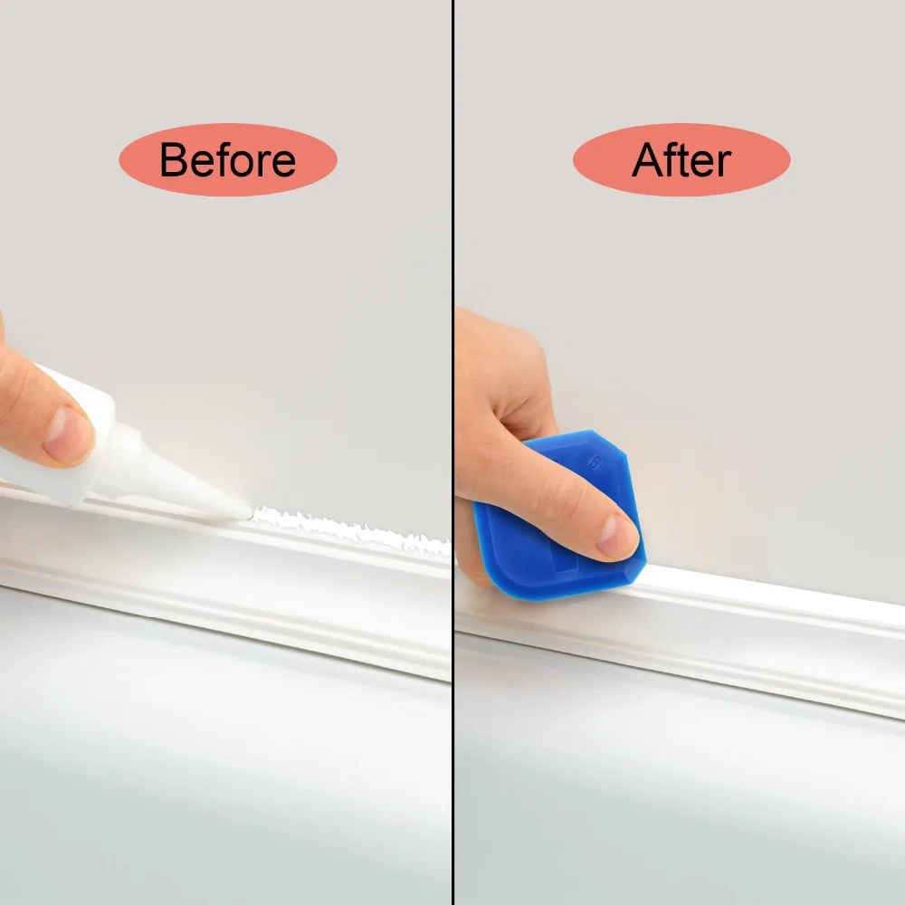 

High Quality 2 Pieces Caulking Tool Set Silicone Sealant Grout Finishing Tool for Kitchen Bathroom Floor Sealant Sealing