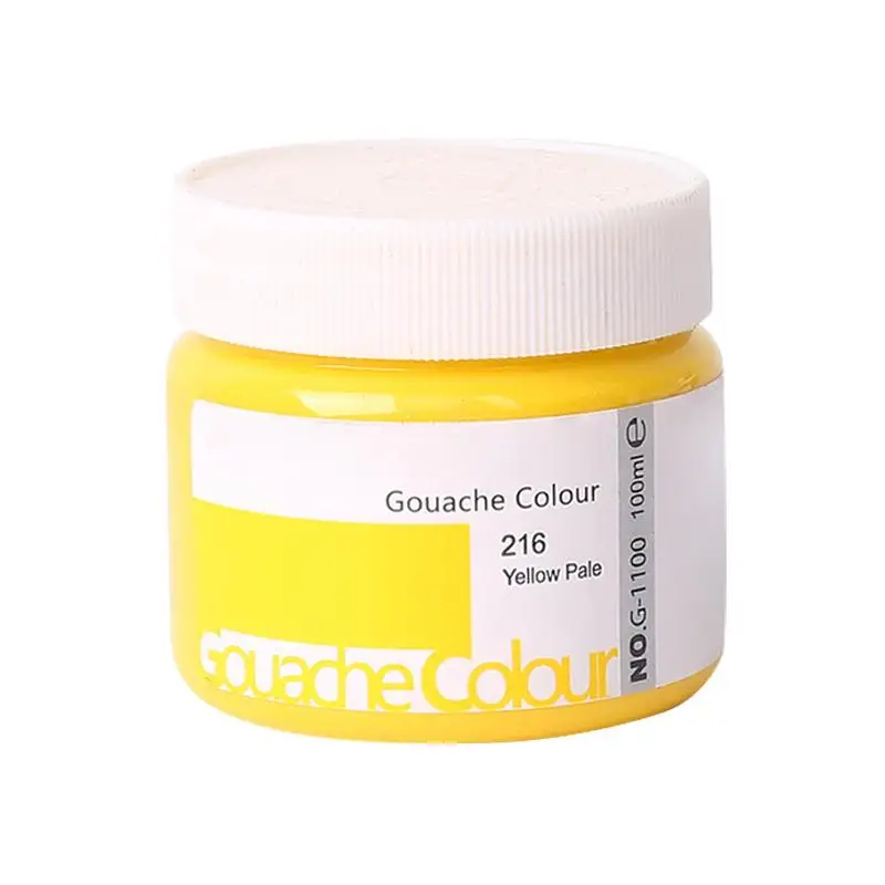 Light Yellow Для Марли гуашь краски, профессиональное искусство краски ing краски для художников студентов гуашь акварель картина 100 мл# BW - Цвет: Light Yellow