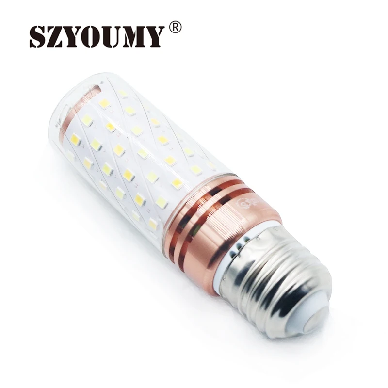 Светодиодная лампа кукуруза SZYOUMY E14 E27 12 Вт 16 SMD2835 СВЕТОДИОДНЫЙ 220 В 3 цвета