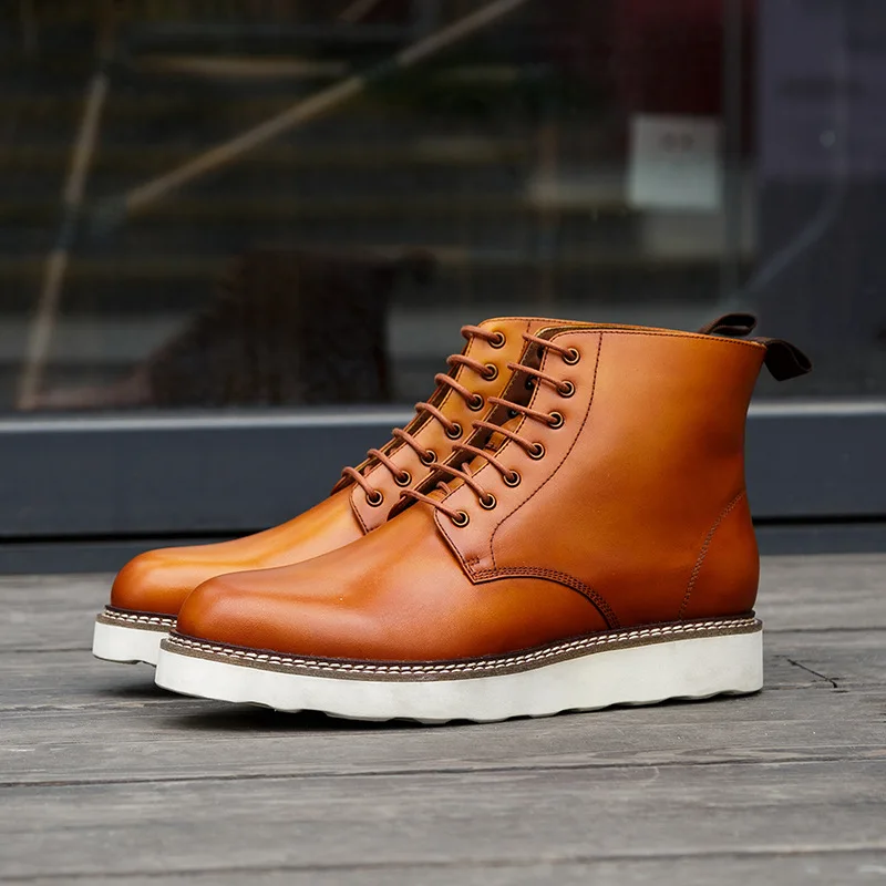 MYCOLEN/осенне зимние ботинки мужские Базовые ботильоны на платформе роскошный
