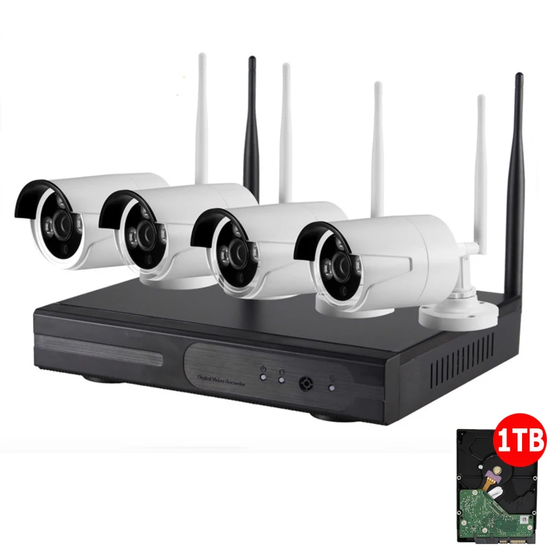 4CH CCTV Системы 960 P NVR 4 шт. 1 3 Мп ИК Открытый P2P Беспроводной Wi Fi IP Камера безопасности