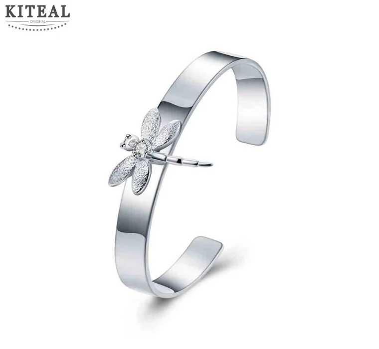 Горячая продажа 925 Серебряный ювелирный браслет изящная мода стрекоза Высокое