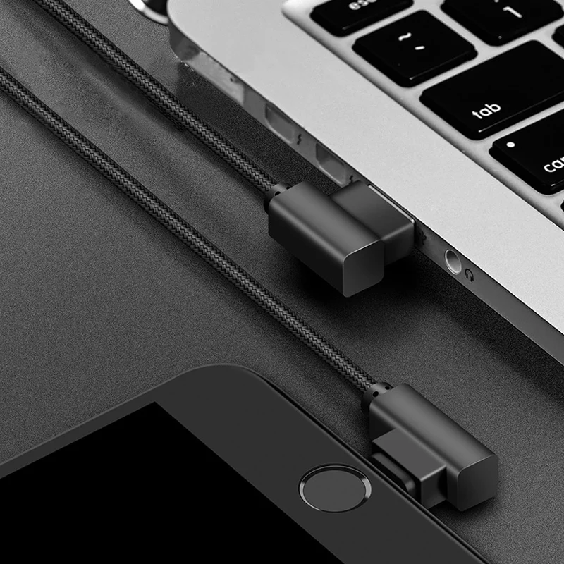 1 м/2 м/3 м Магнитный L гибочный локоть Type C USB адаптер плетеный кабель для