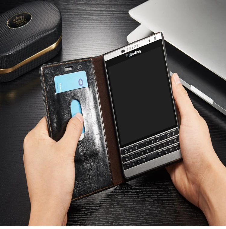 Роскошный брендовый Чехол-книжка для Blackberry Passport 2, чехол-кошелек из натуральной кожи с подставкой и держателем карт, чехол Etui