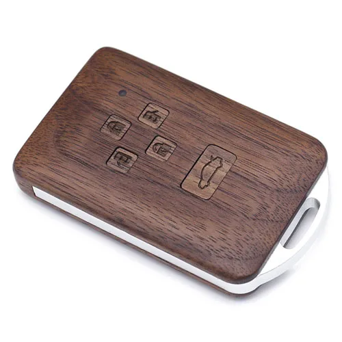 Walnut wood Дистанционный пульт дистанционного управления без ключа ремонт деревянного автомобильного ключа Fob оболочки замена для vellfire 5 кнопки(только чехол - Цвет: Walnut wood