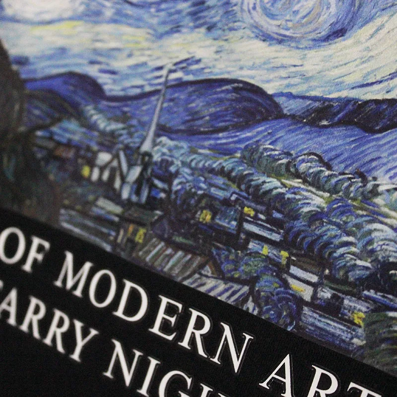 GAAJ Vincent Van Gogh Звездная ночь 100 хлопковая Футболка женская модная футболка с круглым вырезом одежда с коротким рукавом 608P4