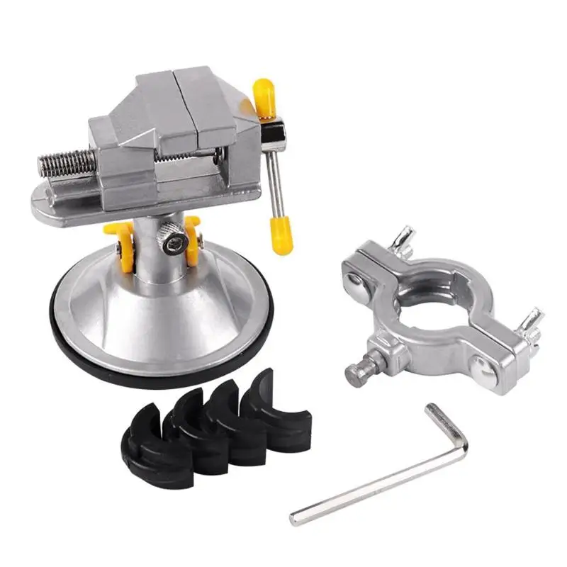 Adjustable Table Vise Fixed Frame Sucker Clamp 360 degrees Roatatable Alloy Bench Screw for Repair