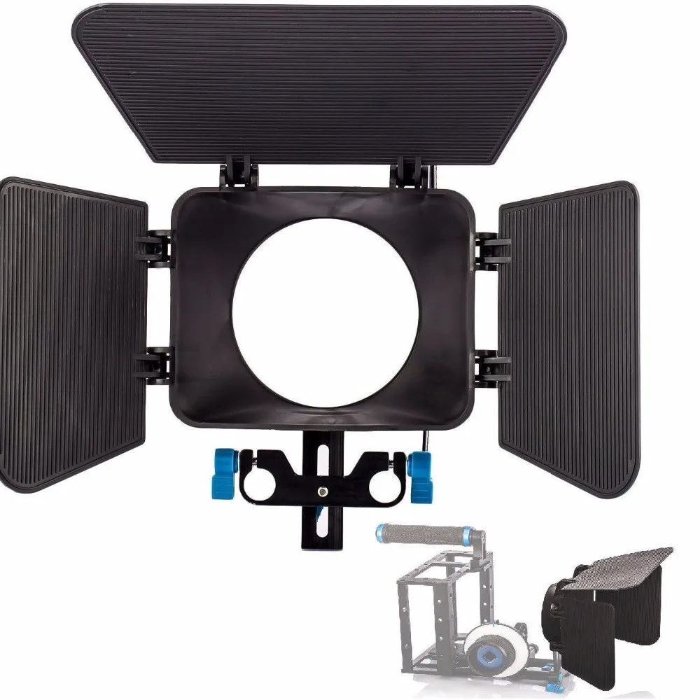HDSLR DSLR Матовая коробка для 15 мм стержня 5DII 7D 60D 550D D7000 до 77 мм объектива