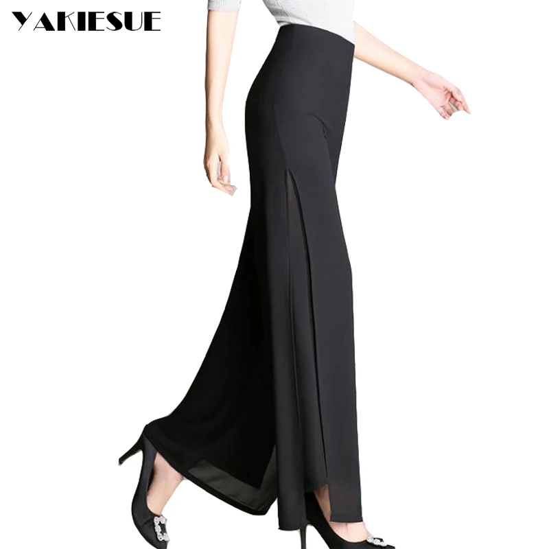 Брюки женские шифоновые с завышенной талией Летние повседневные|leg pants|pants womenfemale