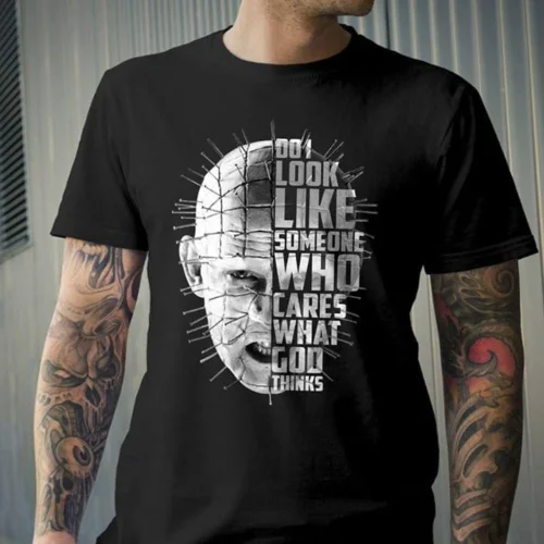 Hellraiser Bloodline Do I Look Like One Who Cares футболка Хлопковая мужская крутая Повседневная с