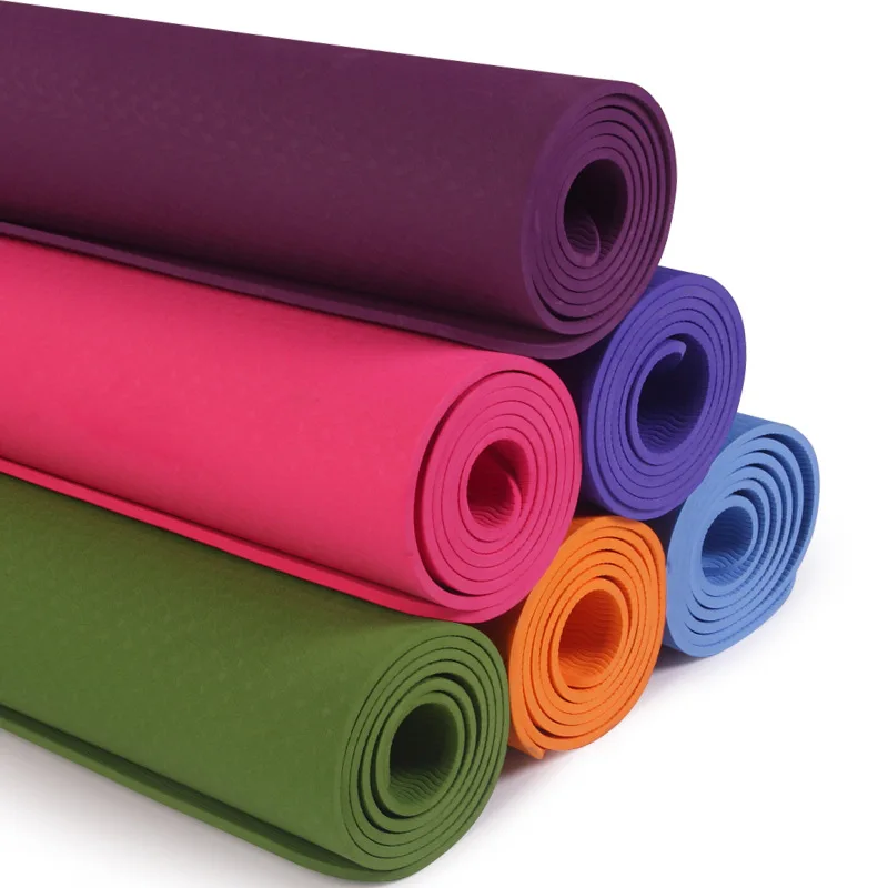 

8mm Thickened Anti-skid Yoga Mat Pure Color Pilates Pad 183x60x0.8cm For Gym Body Building Fitness Exercises Equipment