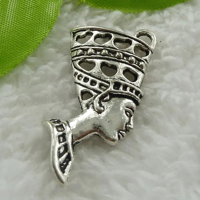 88 pieces antique silver queen charms 39x19mm #1199 |