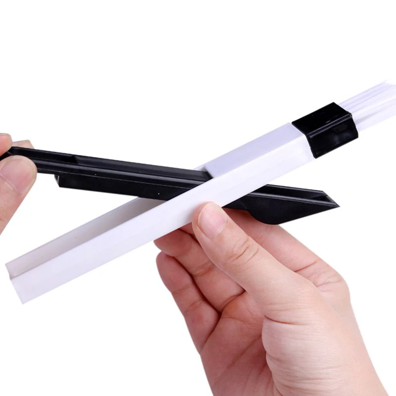 2 In 1 Multi-function Window Slot Brush With Dustpan Screen Keyboard Drawer Wardrobe Corner Gap Dust Removal Cleaning 2pcs | Дом и сад