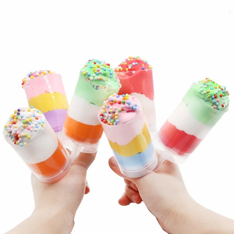 Новинка воздушная слизи с имитацией торта моделирующая глина поролоновая