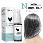 Средство для ухода за белыми волосами унисекс, тоник восстанавливает белую бороду и волосы, природный цвет волос, спрей 2019