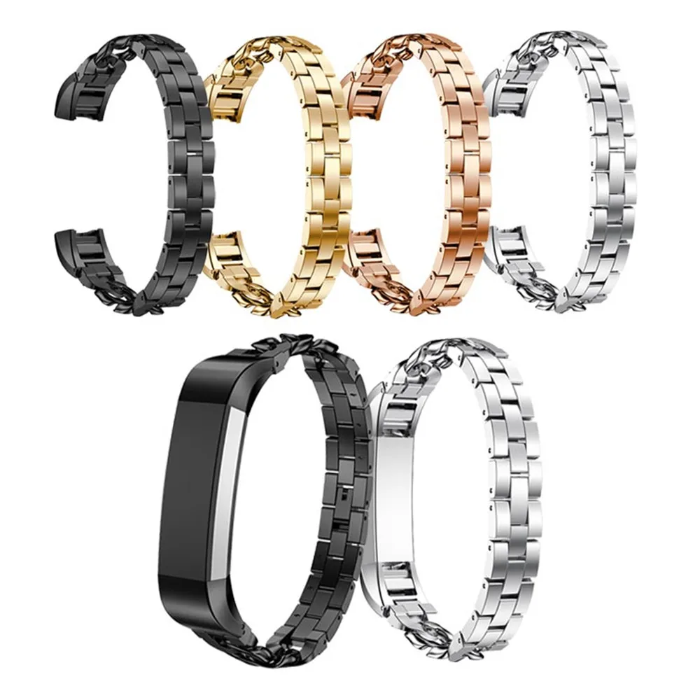 Из нержавеющей стали Fitbit Alta Замена HR часы из металла ремешок Ремешок Браслет