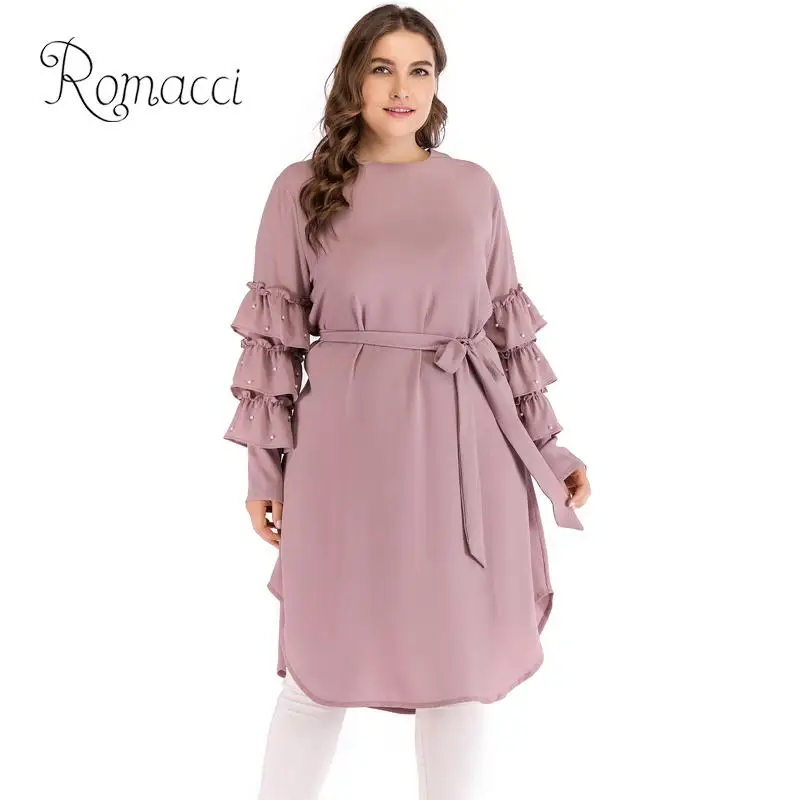 Женское платье средней длины с бусинами Romacci элегантное облегающее длинным