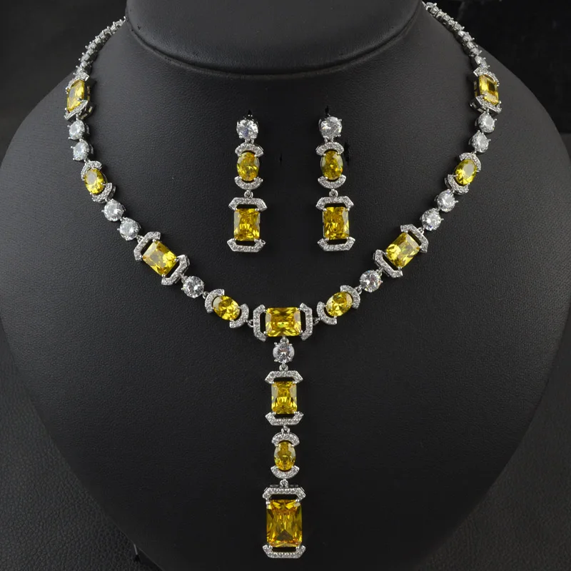 Набор ювелирных изделий из циркония набор 6 цветов квадратной формы желтого и