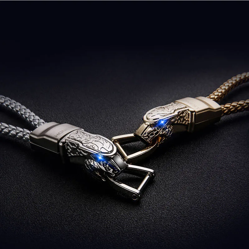 Высококачественный брелок кожаный шнур подвеска в виде металлическом