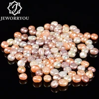 natural freshwater pearl 38cmstrand flat pearls for diy ladies bracelet necklace charm making 3color fasion real pearl in beads