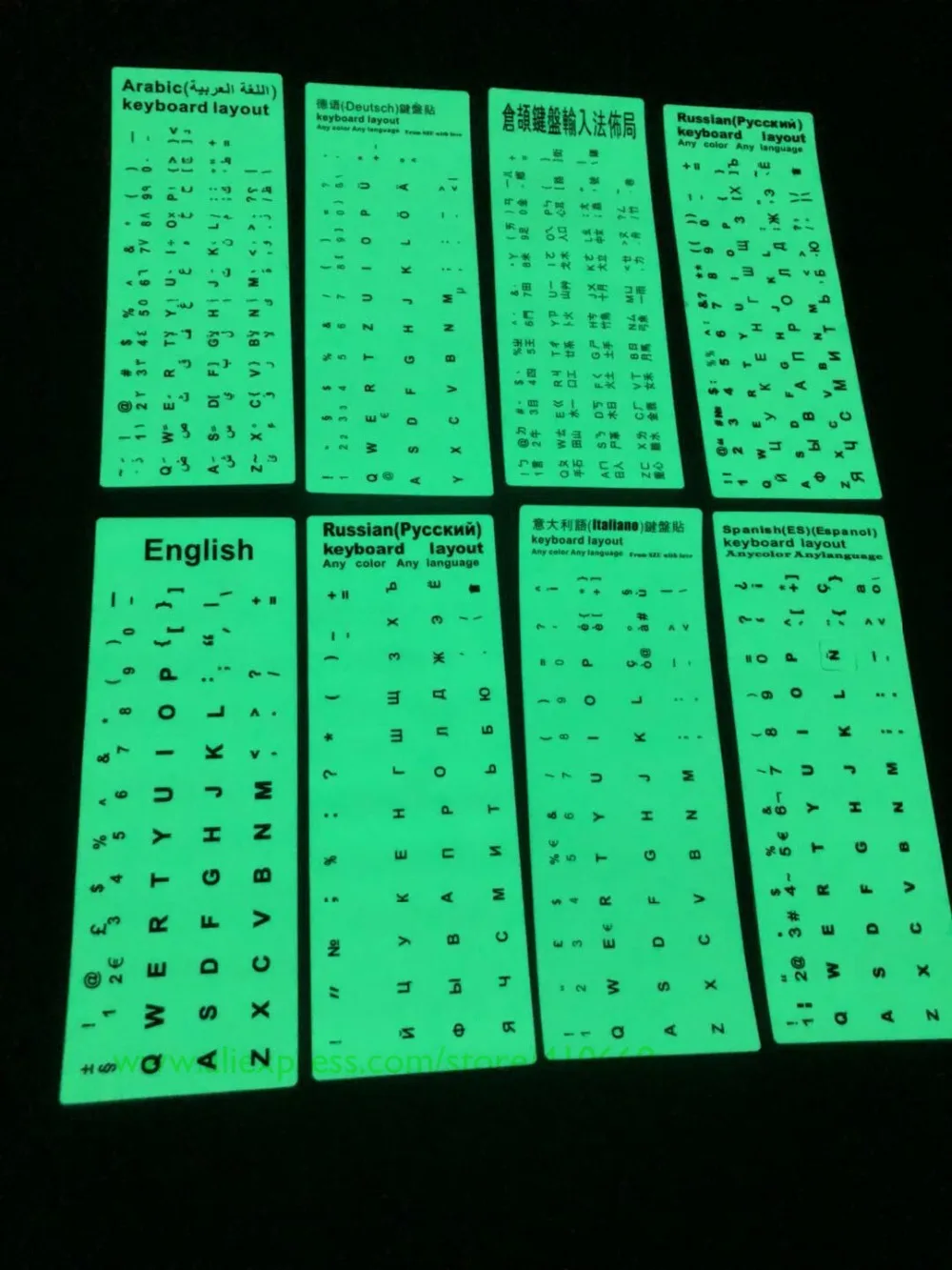 Люминесцентная наклейка для ноутбука 12 13 14 15 17 дюймов|Чехлы клавиатуры| |