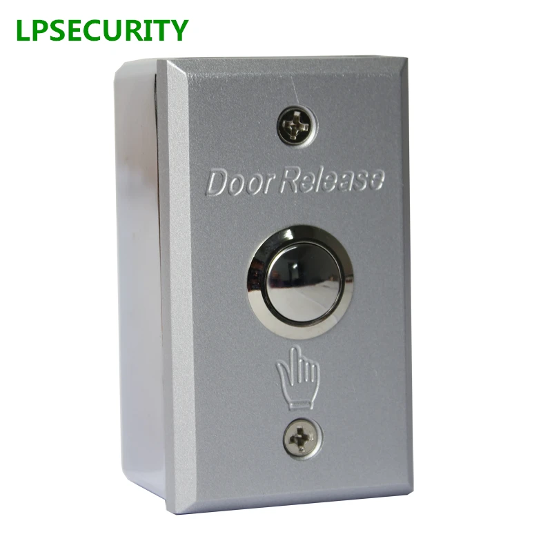 LPSECURITY with basement exposed mounting door gate lock exit push button switch door release metal alunimum COM NO 86*50*33