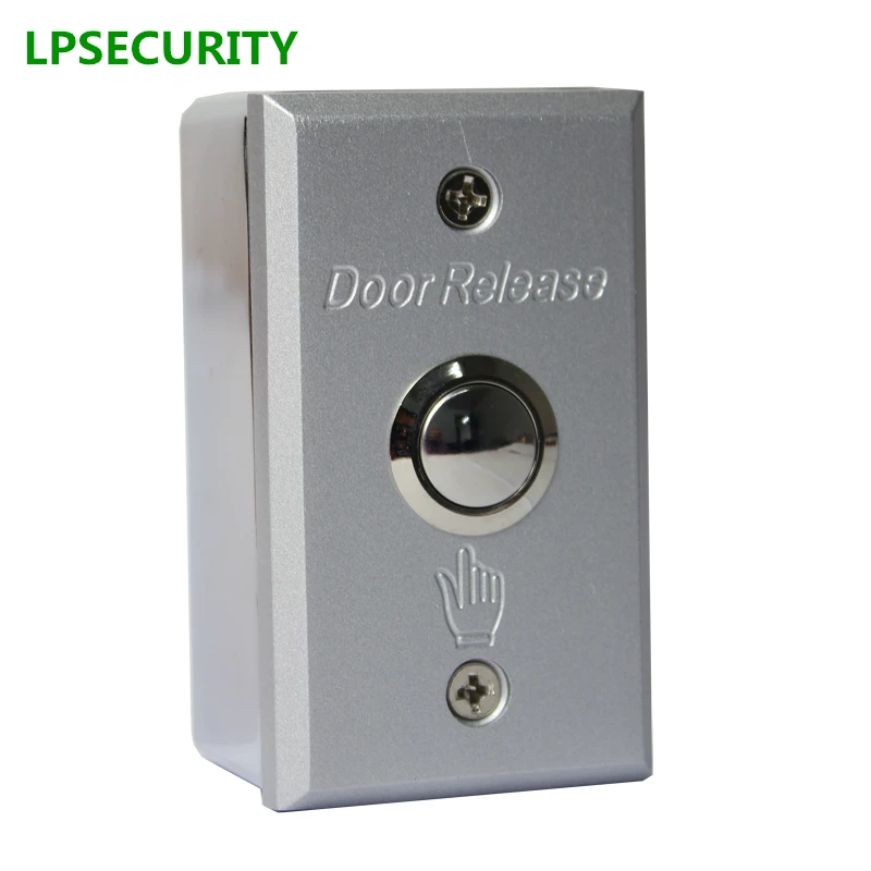 

LPSECURITY with basement exposed mounting door gate lock exit push button switch door release metal alunimum COM NO 86*50*33