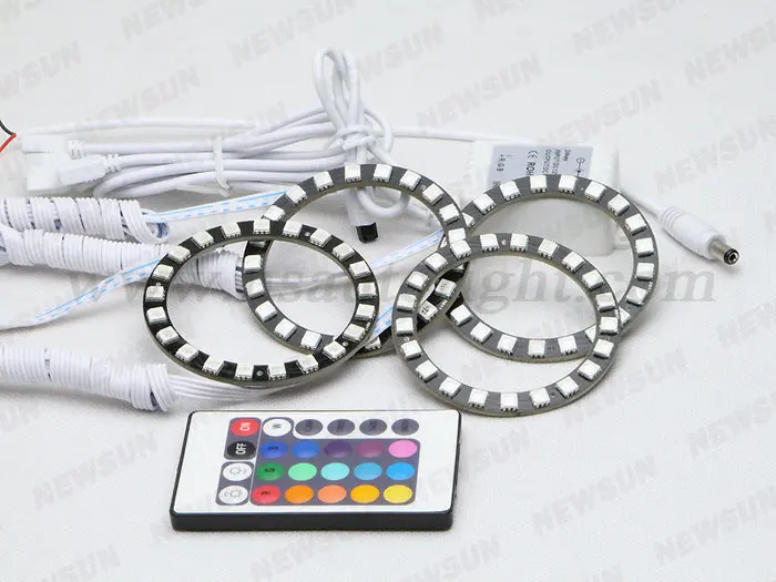 Бесплатная доставка 60 мм 66 72 75 80 90 100 120 125 RGB LED Ангельские Глазки светодиодный