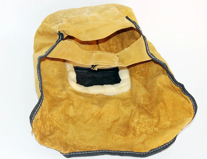 Двухслойная стеклянная Сварочная маска из чистой воловьей кожи противопожарная