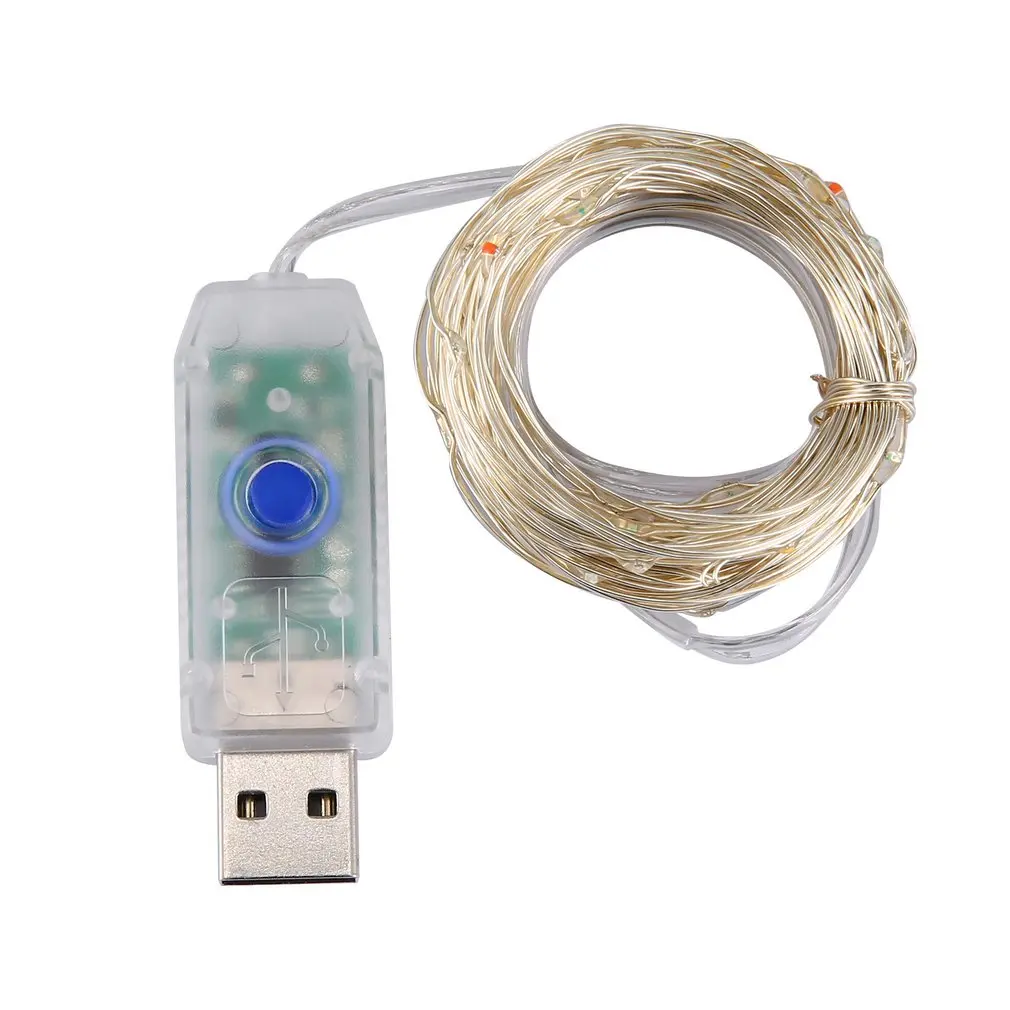 Usb пульт дистанционного управления медная световая гирлянда 5/10 метров яркие