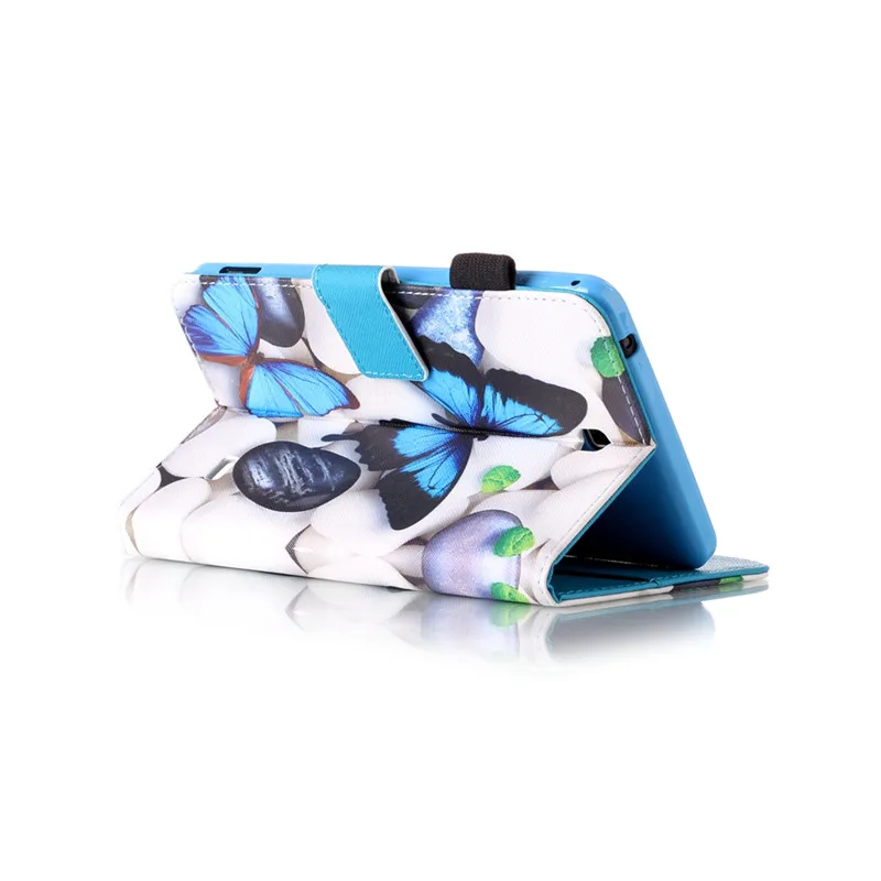 Модный чехол книжка из искусственной кожи с принтом для Samsung Galaxy Tab4 7 0 чехлы
