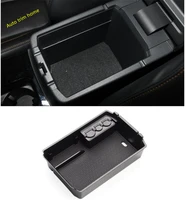 lapetus center armrest storage box phone tray accessory cover kit black fit for mitsubishi eclipse cross 2018 2019 2020 2021