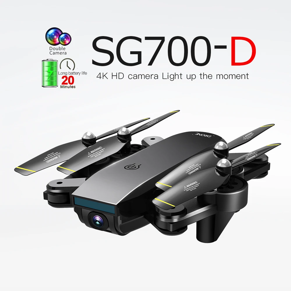 SG700 D RC селфи Дрон с двойной камерой 1080P 720P 4K Дроны HD оптический поток Квадрокоптер