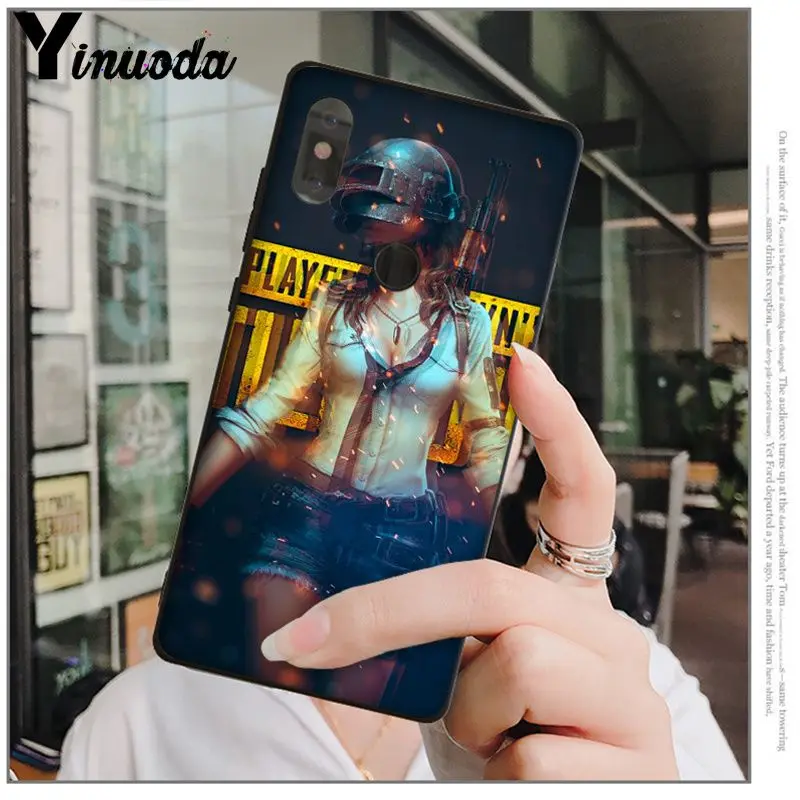 Yinuoda PUBG рукоделие принт рисунок чехол для телефона крышка оболочки для Xiaomi mi 8 SE 6 Примечание 3 mi X 2 2 S Примечание 3 крышка - Цвет: A4