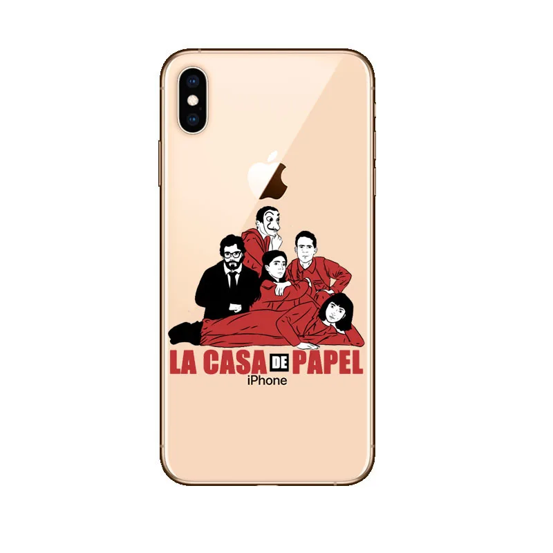 La casa de papel Tokio испанский ТВ прозрачный мягкий ТПУ чехол для телефона задняя крышка