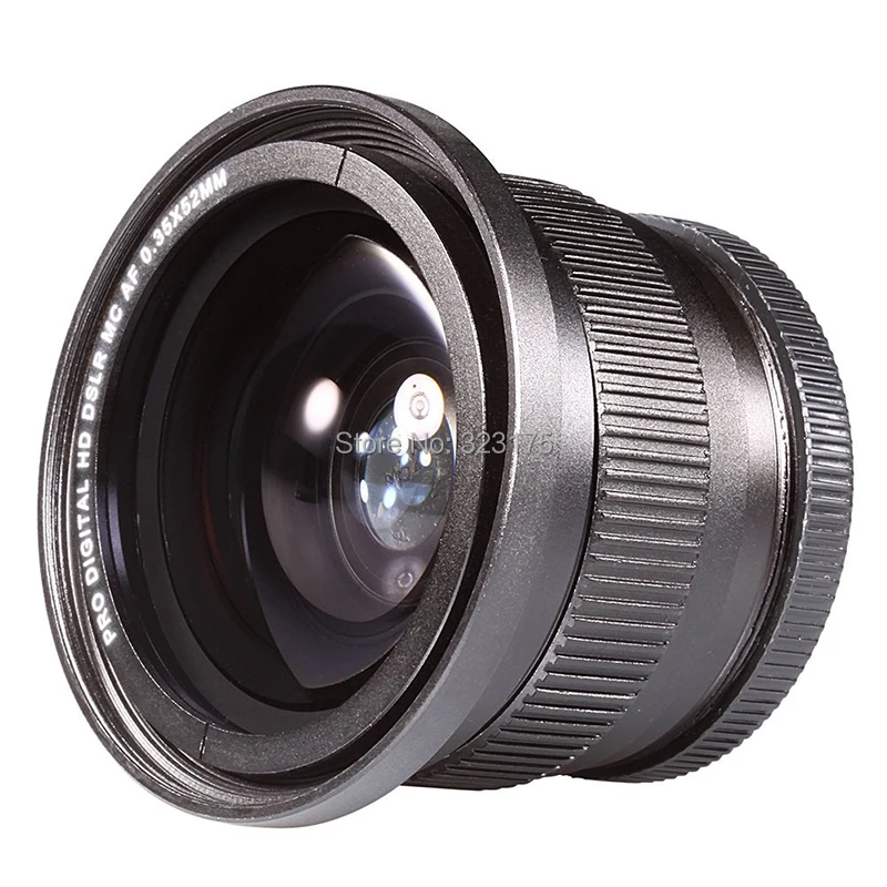 52 мм 0.35x Супер Рыбий Глаз Широкоугольный Объектив для ММ Nikon D7100 D7000 D5200 D5100 D5000 D3100 D90
