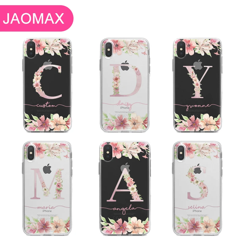 Jaomax чехлы на заказ с именем цветов для iPhone 11 XR XS MAX 7 5 6s 8 Plus силиконовый чехол
